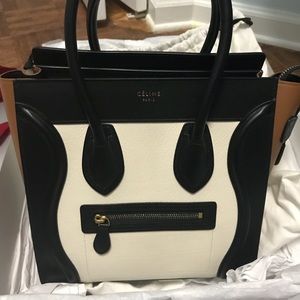 Auth Celine Micro Luggage Tote